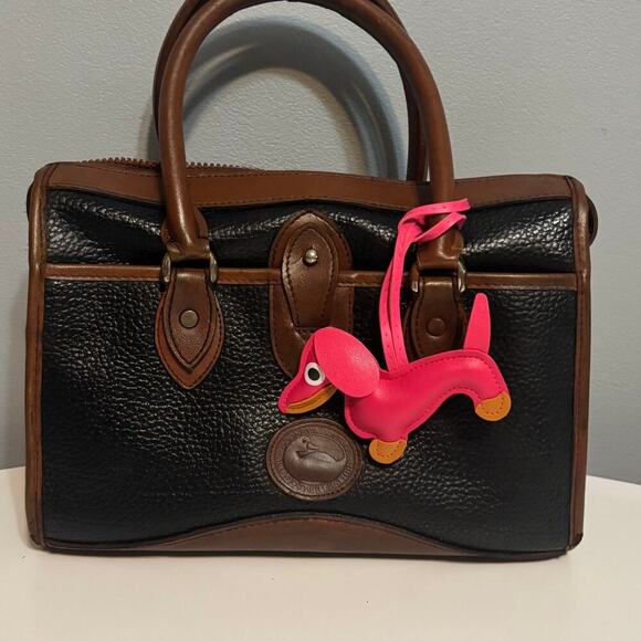 Unbranded Handbags - Dachshund Bag Charm Keychain Faux Leather Dog Mom Y2K Cottagecore Fuchsia NWOT